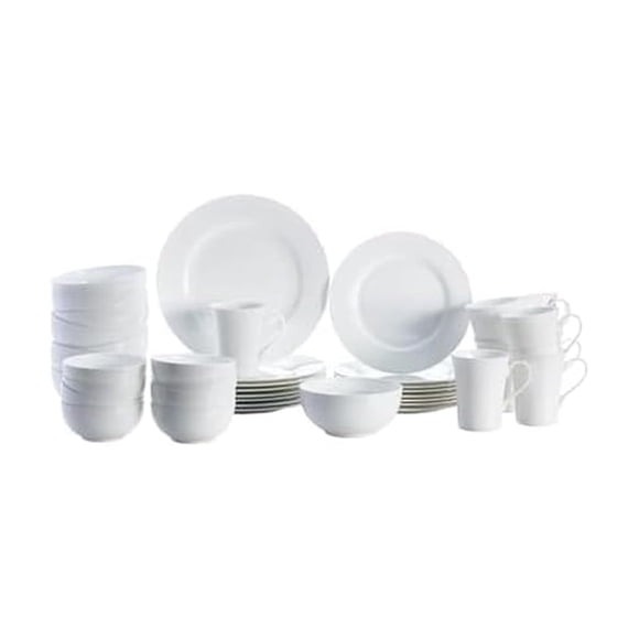 Juego de vajilla Mikasa Delray, 40 piezas, servicio de porcelana para 8