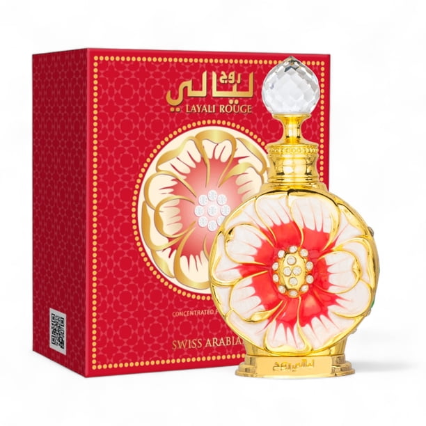 Layali Rouge Concentrated Perfume Oil for Women 0.51 Oz/15 ml