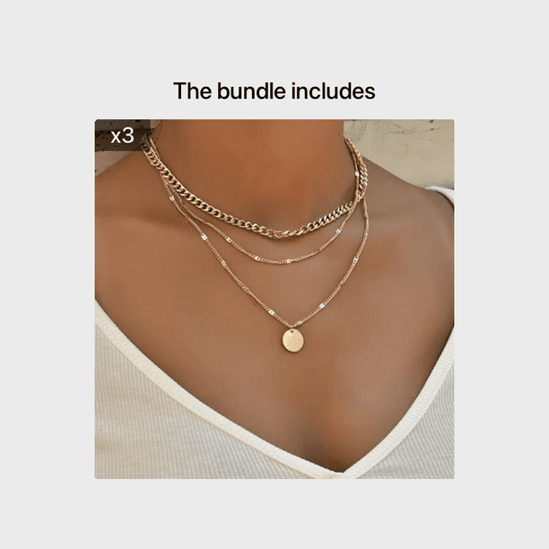 Women's Chain Disc Layered Necklace: The Perfect Gift for Any Occasion!
