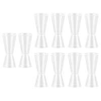 Magideal - 10 Uds Tazas Medidoras, Tazas Mezcladoras, Cómodas De Sostener, Taza Medidora De Vino Doble, Herramienta De Medición De Vino Para Bar, Camping, Fiesta 40Cc
