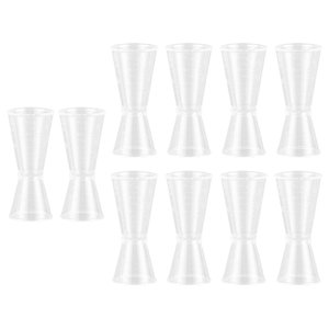 Magideal - 10 Uds Tazas Medidoras, Tazas Mezcladoras, Cómodas De Sostener, Taza Medidora De Vino Doble, Herramienta De Medición De Vino Para Bar, Camping, Fiesta 40Cc
