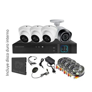 Vipa - Kit 4 Cámaras Seguridad Mixto Hd Con Disco Duro M48Ldd