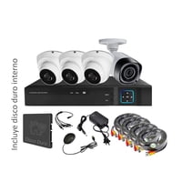 Vipa - Kit 4 Cámaras Seguridad Mixto Hd Con Disco Duro M48Ldd