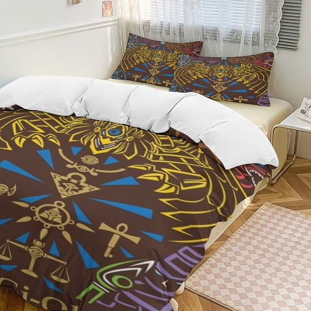 YuGiOh Anime Home Bed 3-piece Set Classic Japanese Anime Polyester Wash Student Dormitory Set