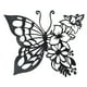 thumbnail image 2 of Mariposas Arte De La Pared Silueta De Metal Forjado Para La Decoración De La Cerca Del Dormitorio 29.5cmx24cm, 2 of 3