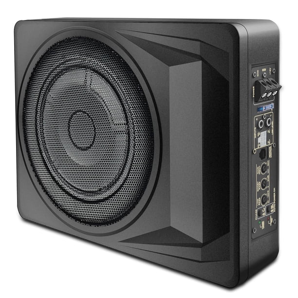 Subwoofer para auto litillbuly de 10" y 1200 W, delgado, para debajo del asiento, con amplificador