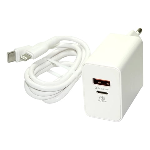 Cargador De Pared Cr25 Tipo C A Lightning 30W Motomo Pa026