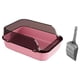 thumbnail image 4 of Caja de arena para gatos con parte superior abierta Inodoro para gatos Caja de arena duradera para gatos Lado alto a prueba de salpicaduras Bandeja de , Rosado, 4 of 5