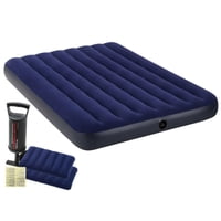 Intex - Colchón Inflable Set 2 Plazas 152X203X25 Cm Classic Downy + Almohadas + Inflador