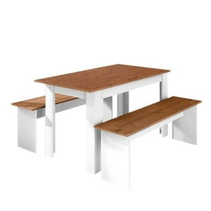 Importclick - Comedor Madera 4 A 6 Personas 135X75X75 Cm Blanco