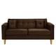 thumbnail image 1 of Sofa New Retro 3c Felpa 01 Chocolate, 1 of 6