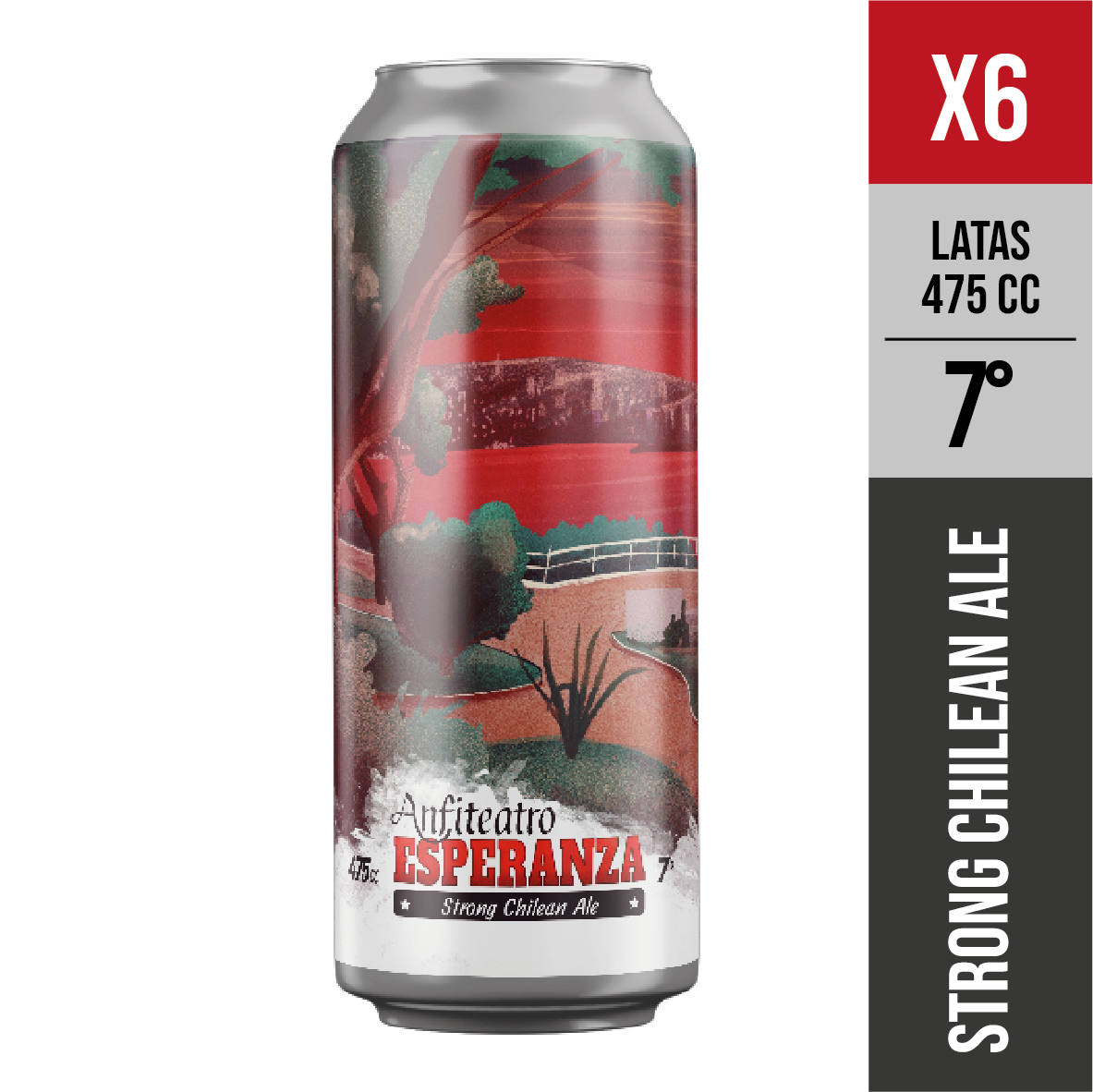 Anfiteatro - Pack X6 Esperanza, 7° (Strong Chilean Ale) -