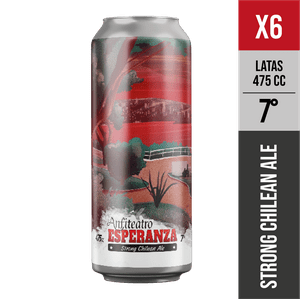Anfiteatro - Pack X6 Esperanza, 7° (Strong Chilean Ale) - Cerveza Artesanal Valparaiso- 475 Ml