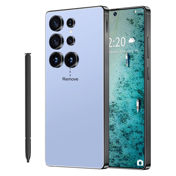 SZV I25 Ultra Celular Desbloqueado, 12+512 GB 5G, Con Lápiz Integrado Android 14, Batería de 7000 mAh, Pantalla HD de 6.99", SIM Dual/Reconocimiento Facial/Huella/DGPS (Azul, 12+512 GB)