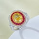 thumbnail image 4 of Anillos Ovalados de 2 Quilates para Mujer Anillos de Compromiso 5A CZ Halo Simulado Anillo de Diamante Amarillo Aniversario Alianzas de Boda, 4 of 7