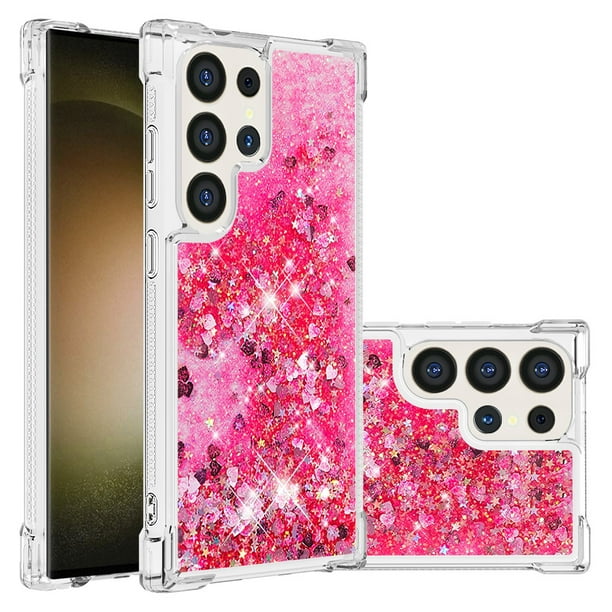Funda Para Samsung Galaxy S25 Ultra Con Brillo Líquido, Protección Completa Y Soporte De Anillo Giratorio