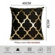thumbnail image 2 of Juego de 2 fundas de almohada decorativas negras y doradas de 45 x 45 cm. Ideal para sofá, sala de estar, decoración del hogar., 2 of 5