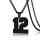 thumbnail image 1 of 1pc Stylish Stainless Steel Men's Athletes Number Pendant Necklace - Perfect for Baseball, Basketball, and Football Teams - Long Chain Necklace with Sports Number - Ideal Gift for Boys, 1 of 5