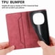 thumbnail image 4 of Funda tipo cartera con bloqueo RFID para Xiaomi Redmi Note 15 5G Con tapa abatible, portatarjetas, cierre magnético, TPU y soporte Rojo, 4 of 6
