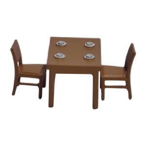 Bothyi - 3 Piezas 1/87 Muebles De Casa De Muñecas Modelo Trenes Paisaje Casa De Muñecas Accesorios Amarillo