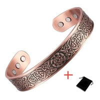 Genérico - Pulsera Cobre Magnética 6 Imanes Vikingo