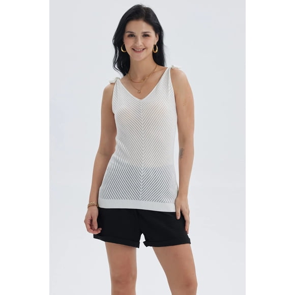 Polera Mujer Pabilo Con Nudo Crudo