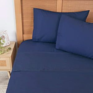 Mashini - Sábana 144 H Colores Lisos King Indigo