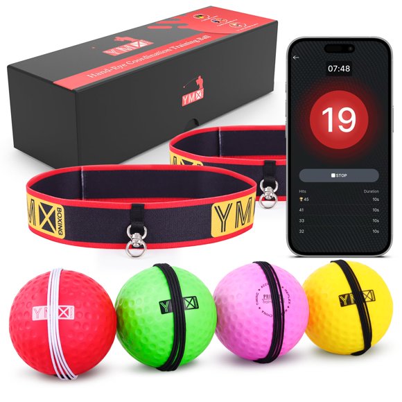 Juego de Pelotas de Reflejo YMX BOXING con App - 4 Pelotas