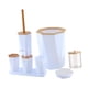 thumbnail image 2 of Juego De Accesorios De Baño Jabonera Con Bote De Basura Para Casa, Granja, Apartamento, Blanco A, 2 of 5