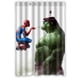 thumbnail image 1 of Cortina de ducha de superhéroe de dibujos animados Hulk, juego de cortina de baño con ganchos, tamaño 48 x 72 pulgadas, 1 of 3
