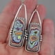 thumbnail image 1 of Gorgeous Women's Gemstone Turquoise & Zircon Inlaid Stud Earrings - A Stylish Accessory!, 1 of 5