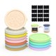 thumbnail image 1 of Tapa de silicona SOPHICO 5 oz para frasco Oui, con etiquetas – juego de 12, 1 of 6