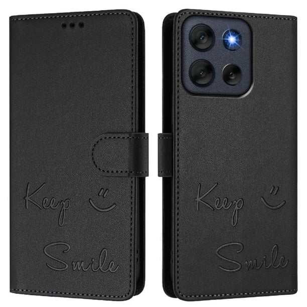 Funda Cartera para Motorola Moto G56 con Bloqueo RFID, Cierre Magnético y Ranuras Tarjetas Negro