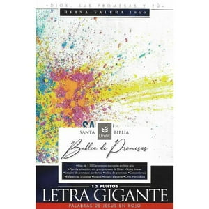 Unilit - Biblia Edicion De Promesas Reina Valera 1960 Letra Gigante Con Cierre E Indice