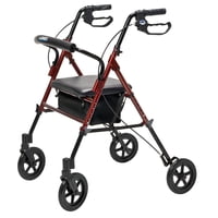 Graham-Field - Rollator Lumex Set N' Go Wide, Regulable En Altura, Color Burdeos
