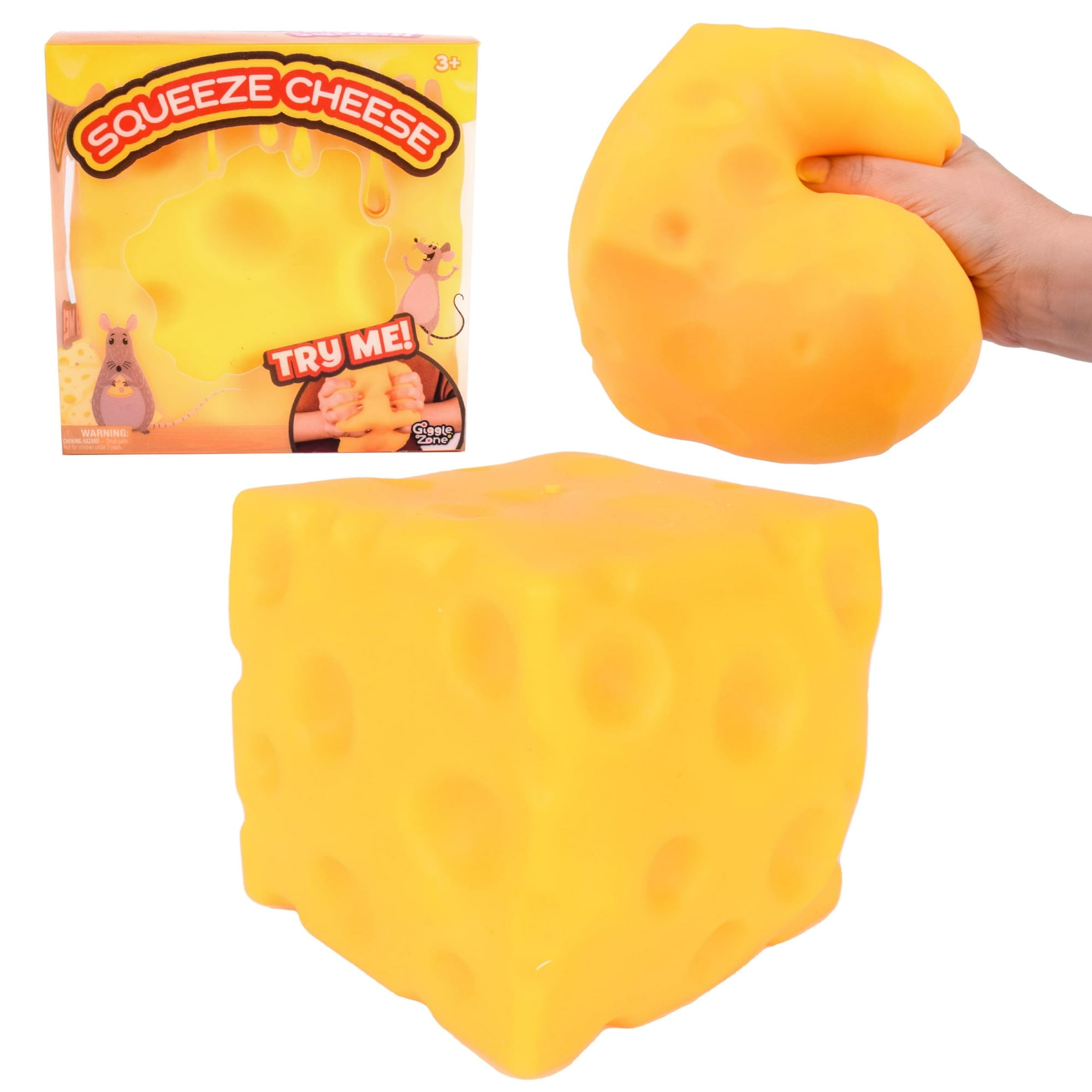 Sunny Days Entertainment - Juguete Squeeze Cheese Giggle Zone Con Forma De Bloque Blando Extra Grande