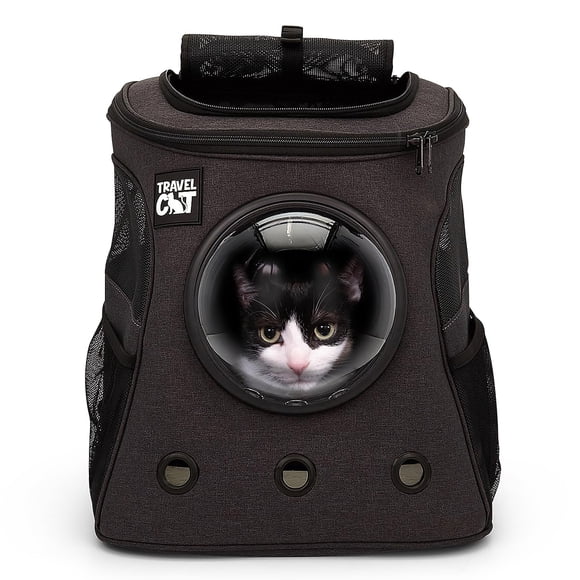 Transportín para Gatos The Fat Cat Aprobado por Aerolíneas con Ventana Burbuja