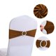 thumbnail image 1 of Xiao Hua Funda para Respaldo de Silla Marrón Claro, Juego de 10 Piezas, 13.78 x 5.12 Pulgadas, Diseño de Moño Preatado con Hebilla de Plástico Duradera, Agregando Decoración a Banquetes de Boda y, 1 of 5