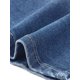 thumbnail image 5 of INSPIRE CHIC Falda de Mezclilla para Mujer Casual de Cintura Alta con Abertura Trasera, Falda de Jean Elástica a la Rodilla con Bolsillos S Azul Medio, 5 of 6