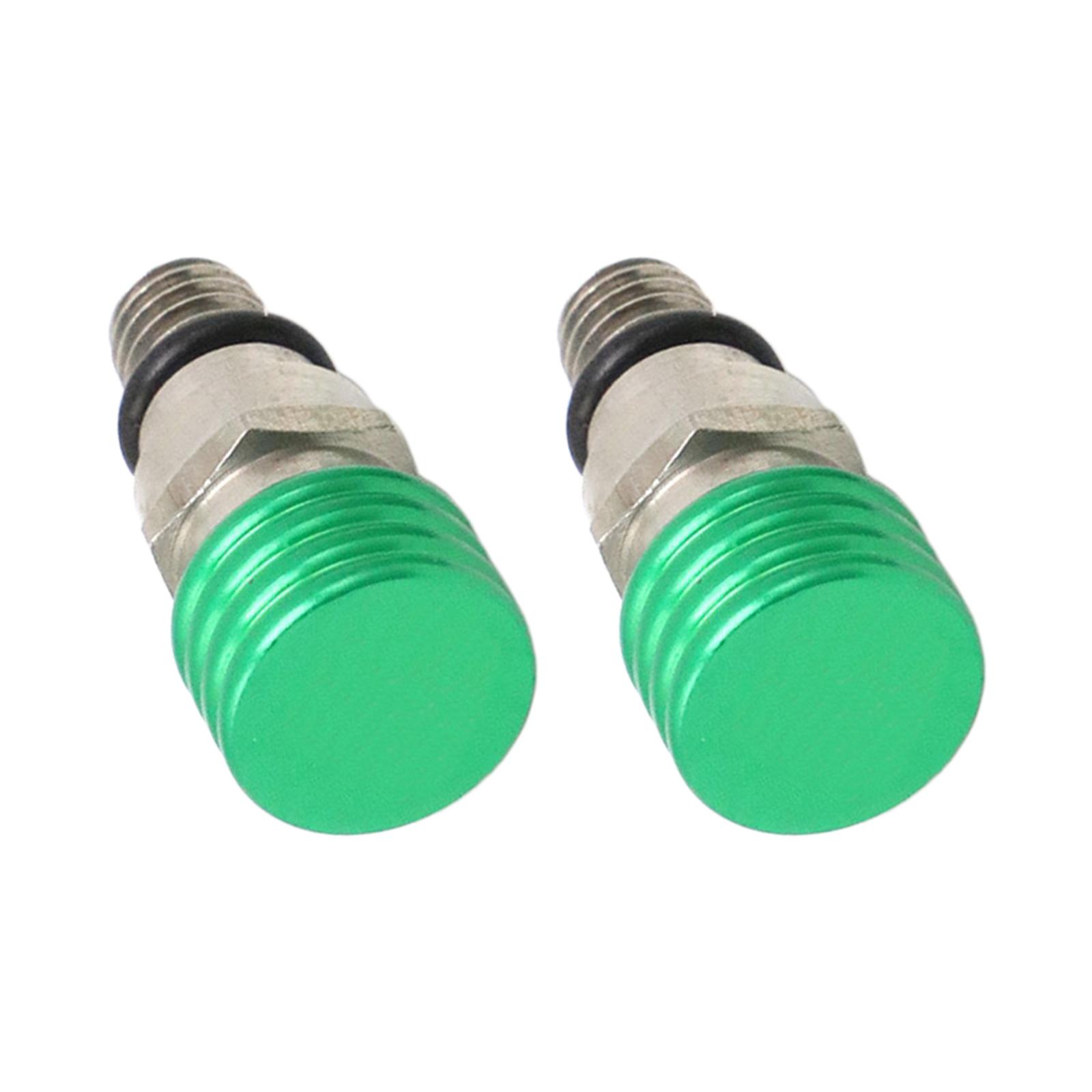 Ioensy - 2 Piezas M5 0,8Mm Válvula De Presión De Purga De Aire De Horquilla Para Motocicleta Verde Duradero