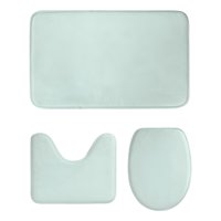 Genérico - Set 3 Alfombras Baño Menta Decorativa Antideslizante Jhn