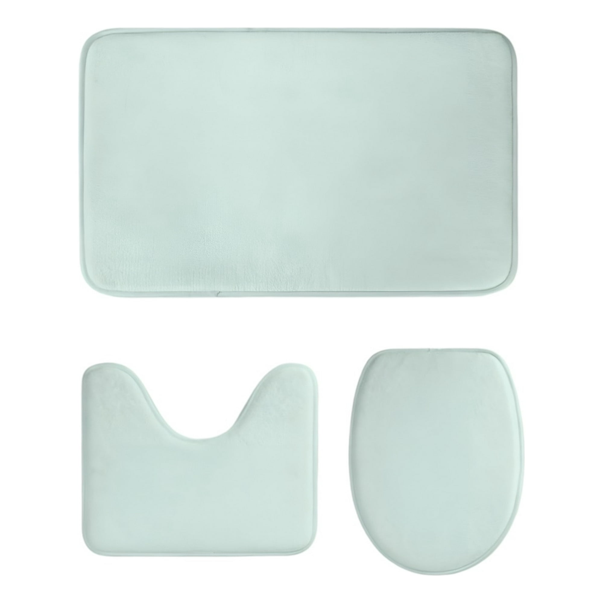 Genérico - Set 3 Alfombras Baño Menta Decorativa Antideslizante Jhn