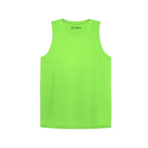 Snix - Camiseta Dry Fit Sin Mangas Cuello Polo Verde Fluor Talla M