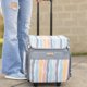 thumbnail image 2 of Bolso Tote Everything Mary 36 cm Rayas Grises con Ruedas, 2 of 9