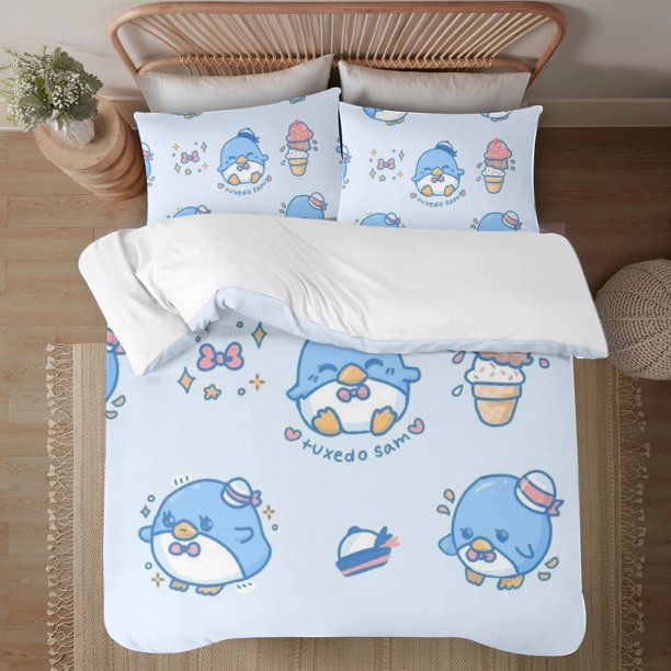 Tuxedosam 3-Piece Bedding Set For Kids Boys Girls Adult Cartoon Warm Cute Fashion Holiday Present Gift Bed Sheets