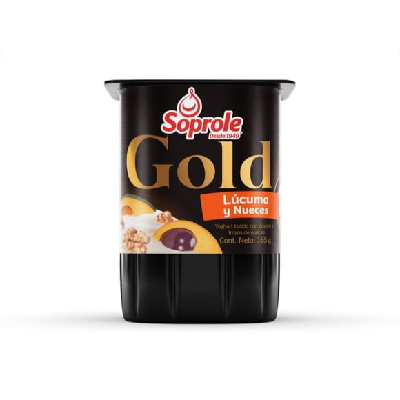 Yoghurt Gold Sabor Lúcuma con Trozos de Nuez Pote, 165 g