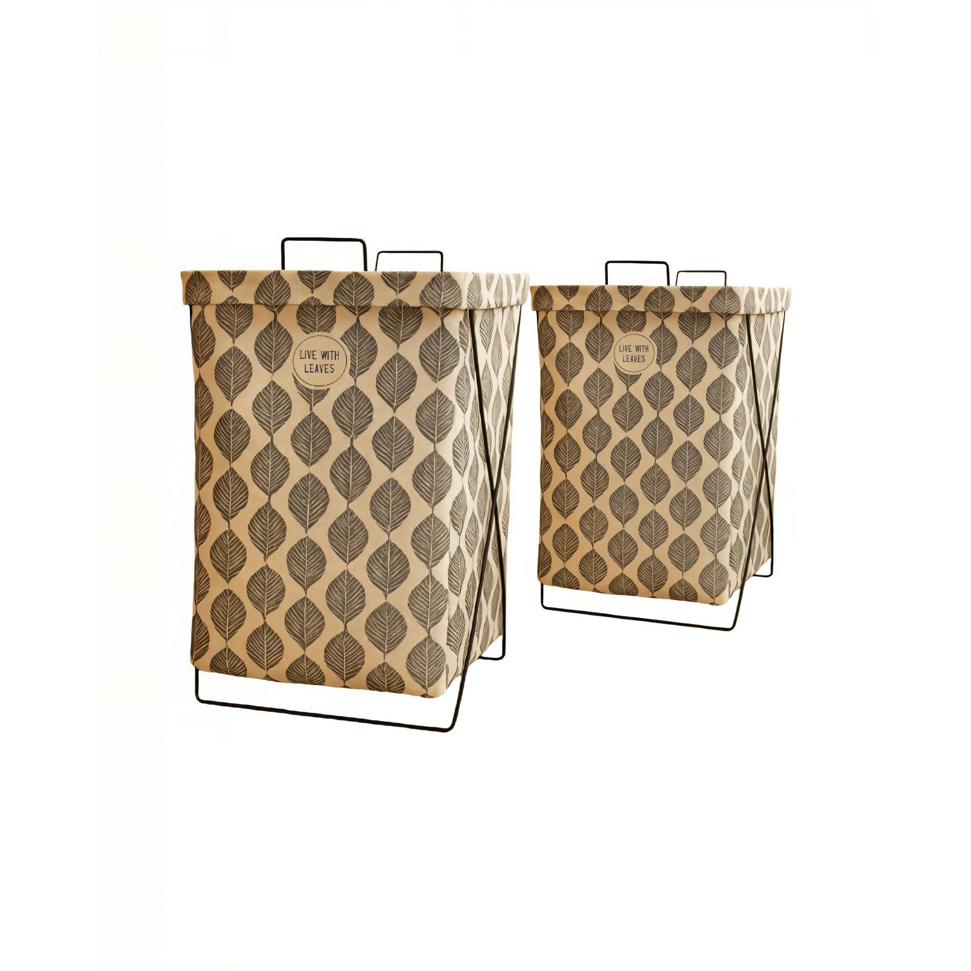 Genérico - Set De Canastos De Ropa 36cmx59cm Con Diseño De Hojas