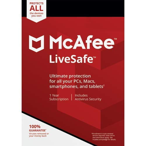 Antivirus McAfee LiveSafe Protección Definitiva Ilimitada