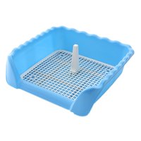 Ioensy - Bandeja De Inodoro De Entrenamiento Para Gatos Y Mascotas, Inodoro Desmontable Para Perros De Celosía Para Interiores, Azul Pequeño