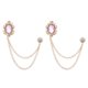 thumbnail image 1 of Uxcell Gem Broches de Cadena Colgante, 2 Piezas Broches de Gemas con Diamantes de Imitación para Traje de Hombre, Broches de Solapa para Ropa de Mujeres y Hombres, Oro (Rosa), 1 of 7